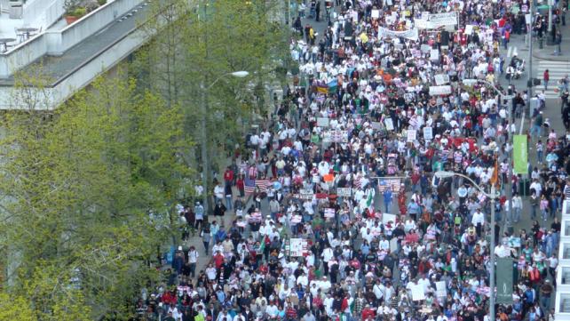 May 1st demonstration in Seattle Washington 2008