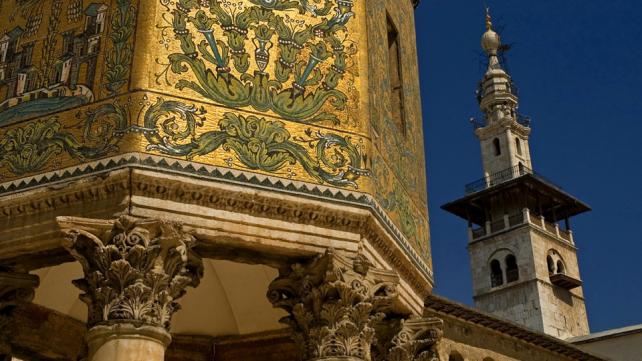 The Great Umayyad Mosque of Damascus, where Jesus (peace be upon him) is prophesied to return.