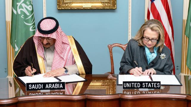 "Secretary Clinton and Prince Mohammed bin Naif bin Abdulaziz Participate in a Signing Ceremony"