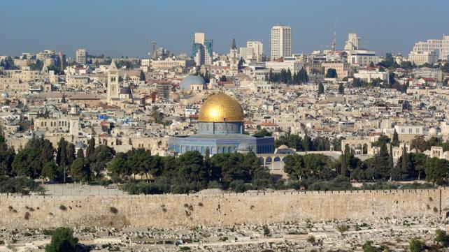 "Jerusalem Dome of the rock BW 14" by Berthold Werner