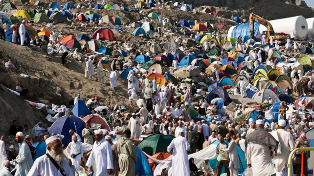 Hajj Pilgrims on the plain of Mina
