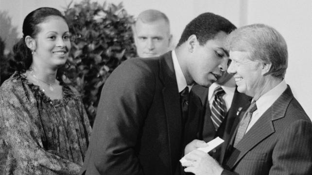 Muhammad Ali meets President Jimmy Carter