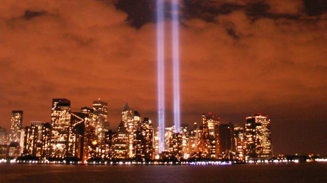 "Tribute in Light from Jersey City, NJ, September 11, 2006"