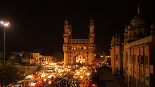 Charminar - a well known Muslim monument in Hyderabad, India