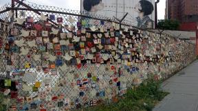 A small monument to the victims of the September 11th attacks 