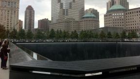 A view of the fountain located within the site of the North Tower of the World Trade Center