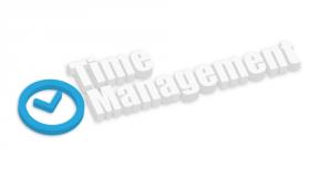 clock with time management in raised lettering